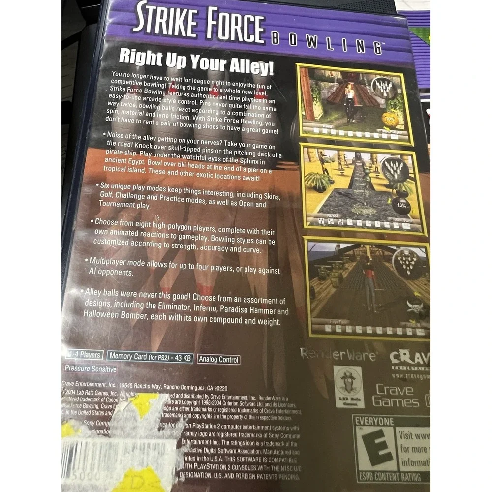 Strike‎ Force Bowling Sony PlayStation 2 PS2 SLUS 20846 CIB Crave Entertainment